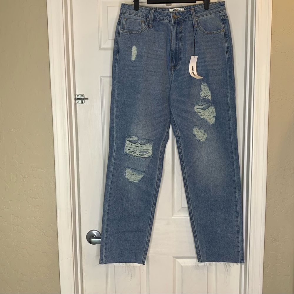 Vigoss Billie 90 High Rise Jeans in Medium Wash Size 28